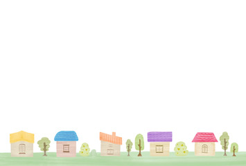 街並み　背景イラスト