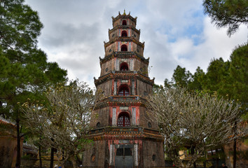 Old Thien Mu Pagoda in Hue, Vietnam.