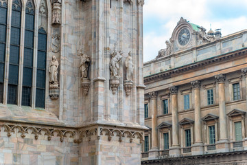 Obraz premium Close-up on the detail of famous Cathedral in Milano
