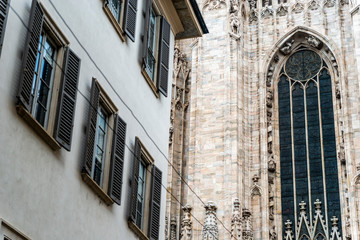 Fototapeta premium Close-up on the detail of famous Cathedral in Milano