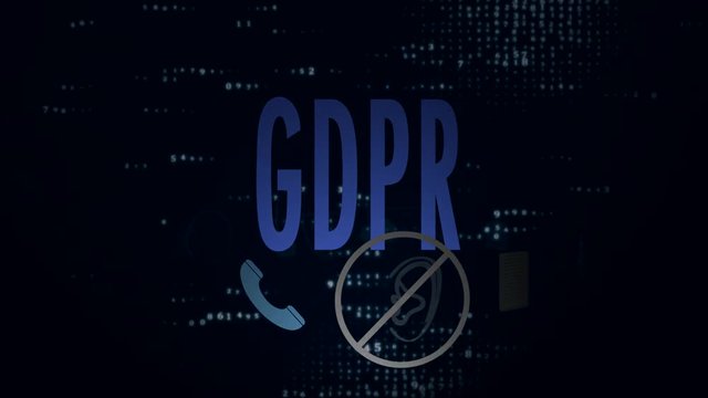  General concept of the GDPR data protection regulation, the law on the protection of citizens and their personal data.intellectual property protection.animated video