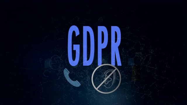  General concept of the GDPR data protection regulation, the law on the protection of citizens and their personal data.intellectual property protection.animated video