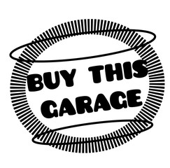 BUY THIS GARAGE stamp on white