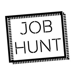 JOB HUNT stamp on white