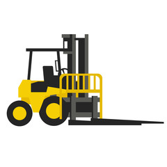 Forklift flat illustration