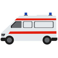 Ambulance flat illustration