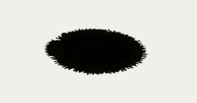 Black ink drop to use as a matte for reveals or double exposure for titles etc