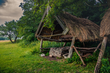 Wooden hut