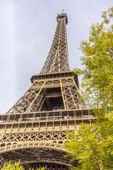 Eiffel Tower on Champs de Mars in Paris