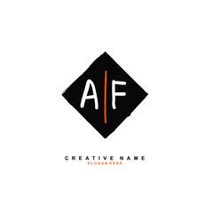 A F AF Initial logo template vector