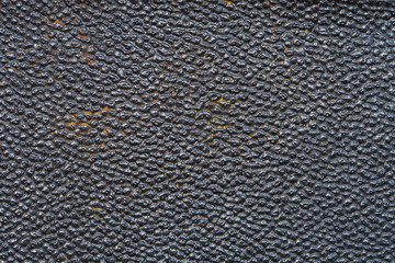 Cloce-Up of Coating the Metal Surface with Black Paint. Retro Finish Technology