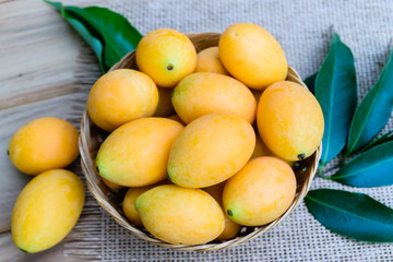 Plum mango, or Marian plum fruit