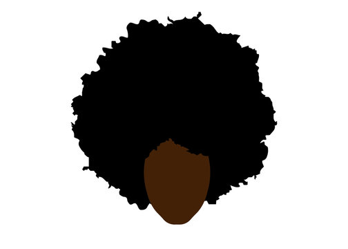 curly afro hair, portrait African Woman , dark skin female face with ethnic  traditional curly hair afro, cartoon style, hair style concept, vector  isolated or white background Stock Vector | Adobe Stock