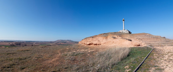 Cruz de San Pelayo is located on a hill near Roa de Duero, village of Burgos, Spain