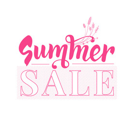 Summer sale banner template. Design with text