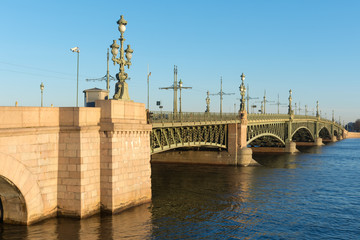 Trinity bridge in St. Petersburg built in 1903