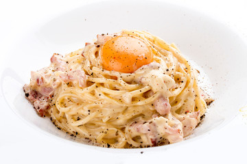 Pasta Carbonara with bacon