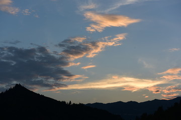 blue sky, white clouds