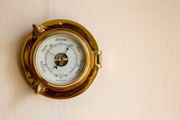 barometer on white background