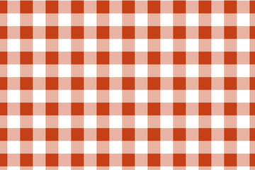 Gingham orange and white pattern. Texture from rhombus/squares for - plaid, tablecloths, clothes, shirts, dresses, paper and other textile products.