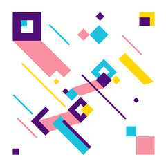 white pink blue colors geometry abstract background