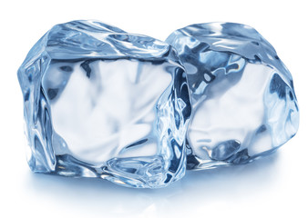 Fototapeta premium Macro shot of ice cubes. Clipping path.