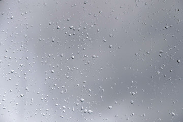 Raindrops on the glass,