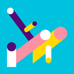 pink blue white colors geometry abstract background