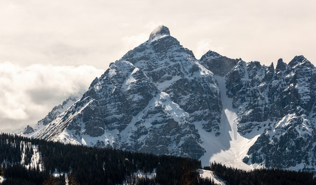 Cloudy mountaintop