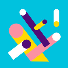 pink blue white colors geometry abstract background