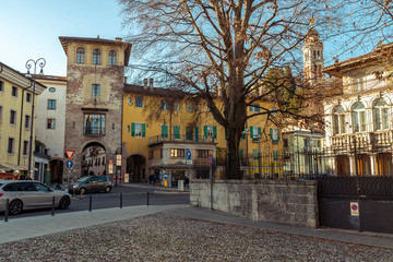 The street in Udine, Italy