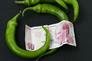 Increased green pepper prices in Turkey, the US dollar and green peppers are standing in one place,