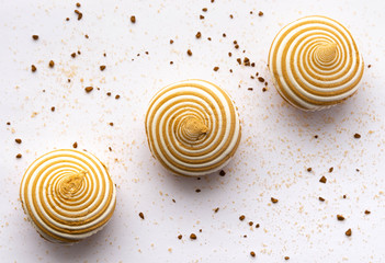 Sugar confectionery - marshmallow with caramel flavor. Favorite sweetness of childhood.