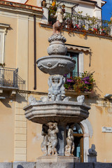 Fototapeta premium Taormina. Sicily. City fountain.