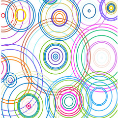 Fototapeta premium Colorful hoops on white background 