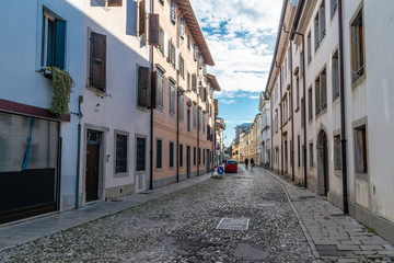 The street of Udine, Italy