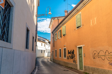 Fototapeta na wymiar The street of Udine, Italy
