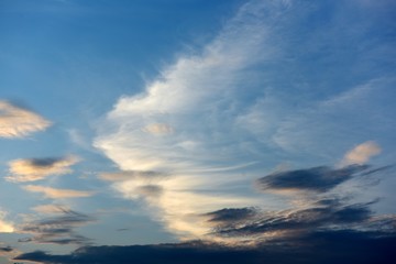 blue sky, white clouds