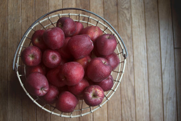 red apples in a basket