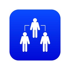 Social network social network icon digital blue for any design isolated on white vector illustration