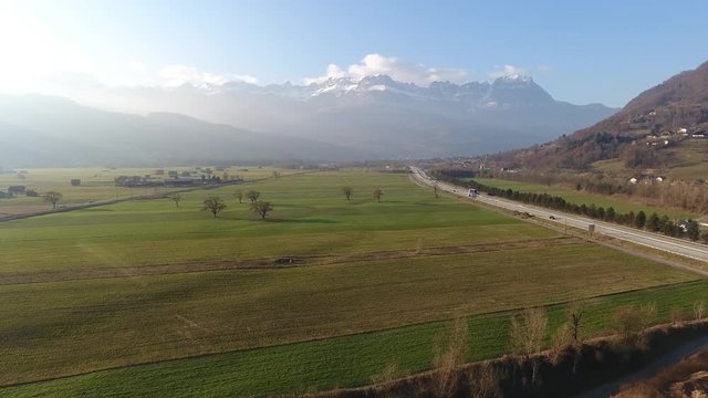 La Vallée de l'Arve vue par drone
