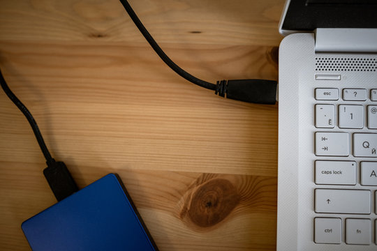 Work space on table of photographer. Minimal workspace