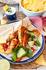 Gegrillte Haehnchen Spiesse