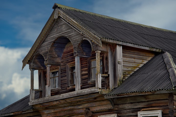 Russia. Karelia. Architectural fragments of wooden Orthodox Church