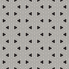 Vector seamless geometric pattern. Simple abstract lines lattice. Repeating elements stylish background