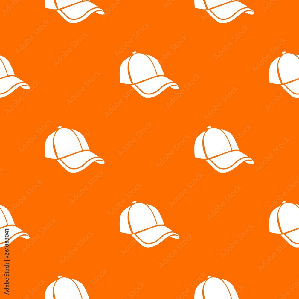 Poster cap pattern vector orange for any web design best