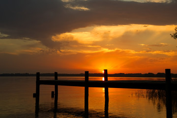 Sonnenuntergang Steg