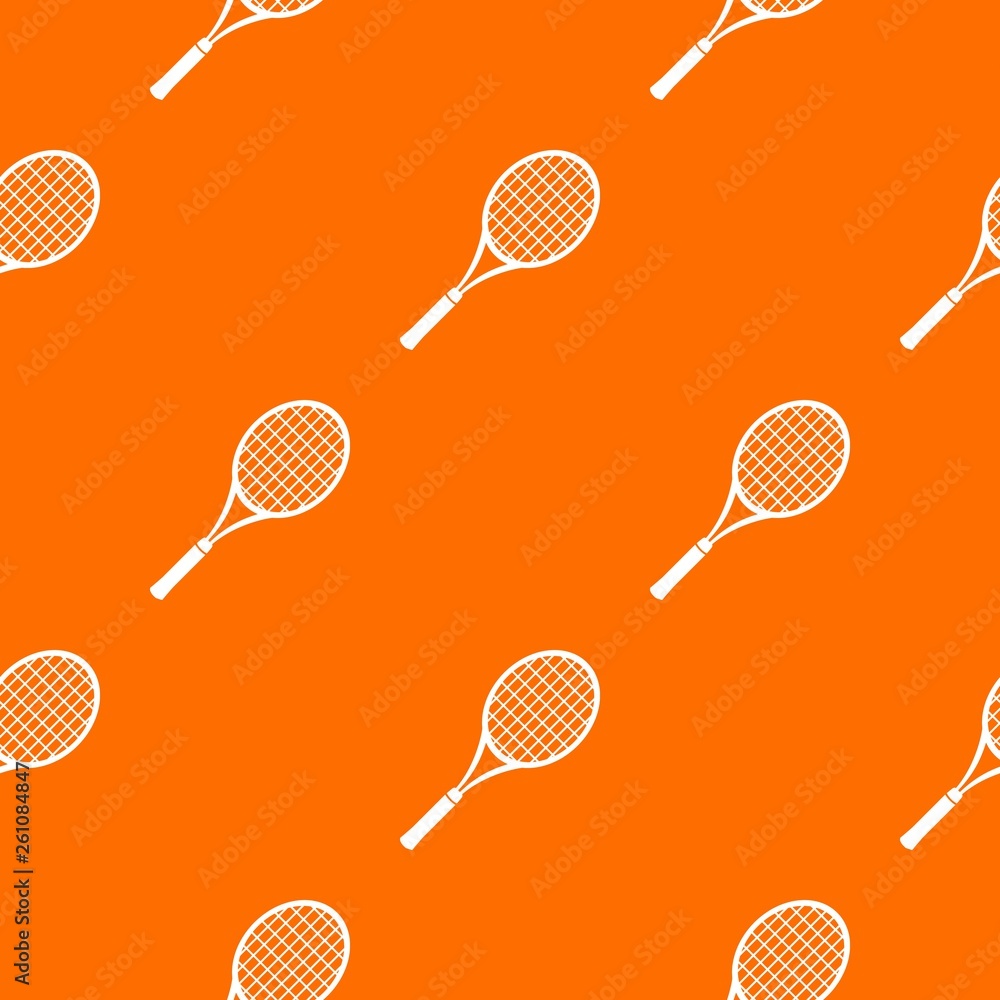 Poster tennis racket pattern vector orange for any web design best