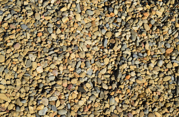Background from small round crushed stone