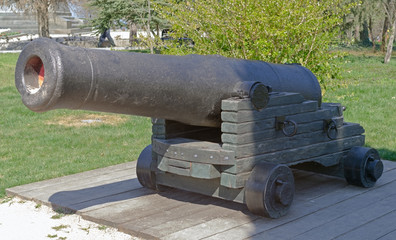 Old ship cannon